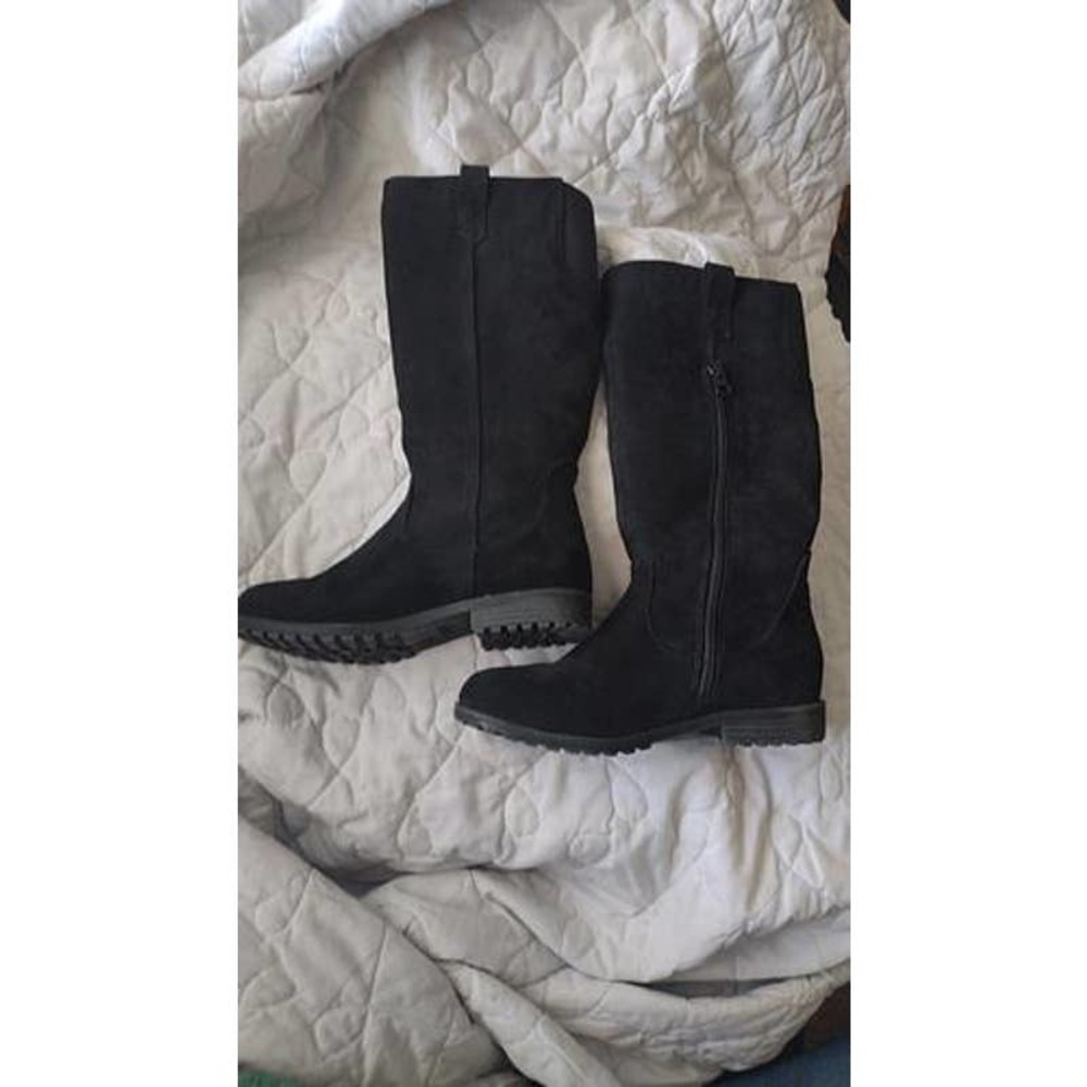 Cat&Jack Black Suede Boots